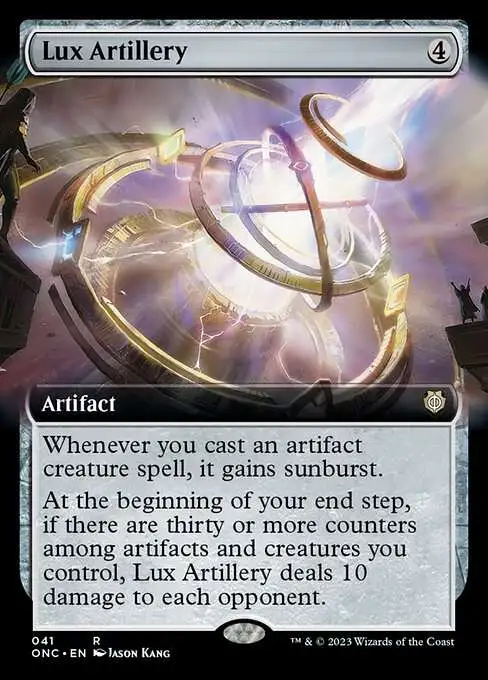 MtG Phyrexia: All Will Be One Commander Rare Lux Artillery #41 [Extended Art]