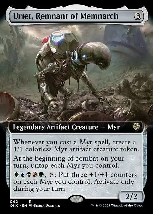 MtG Phyrexia: All Will Be One Commander Mythic Rare Urtet, Remnant of Memnarch #42 [Extended Art]