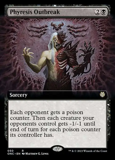 MtG Phyrexia: All Will Be One Commander Rare Phyresis Outbreak #50 [Extended Art]