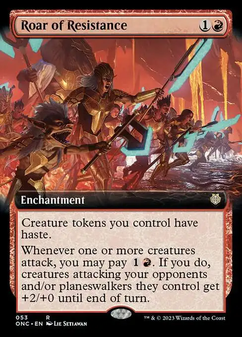 MtG Phyrexia: All Will Be One Commander Rare Roar of Resistance #53 [Extended Art]