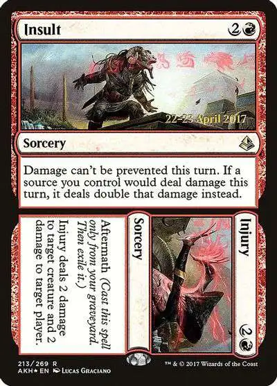 MtG Prerelease & Release Rare Foil Insult // Injury #213