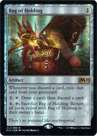 Magic The Gathering Prerelease Release Single Card Rare Bag of Holding 222 Foil - ToyWiz Magic The Gathering Prerelease Release Single Card Rare Bag of Holding 222 Foil - ToyWiz