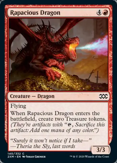 MtG Double Masters Common Rapacious Dragon #140