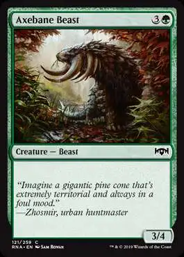 MtG Trading Card Game Ravnica Allegiance Common Axebane Beast #121