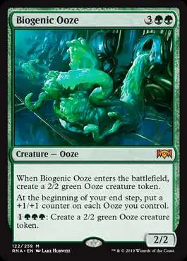 MtG Trading Card Game Ravnica Allegiance Mythic Rare Biogenic Ooze #122