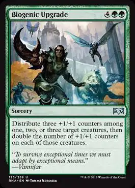 MtG Trading Card Game Ravnica Allegiance Uncommon Biogenic Upgrade #123