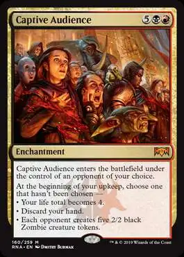 MtG Trading Card Game Ravnica Allegiance Mythic Rare Captive Audience #160