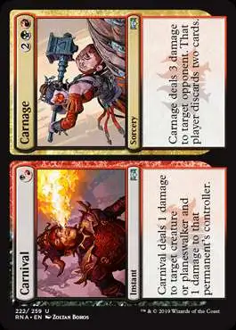 MtG Trading Card Game Ravnica Allegiance Uncommon Carnival // Carnage #222