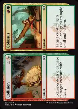 MtG Trading Card Game Ravnica Allegiance Uncommon Collision // Colossus #223