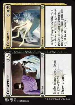 MtG Trading Card Game Ravnica Allegiance Uncommon Foil Consecrate // Consume #224