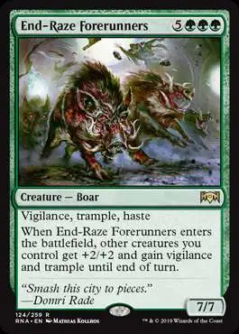 MtG Trading Card Game Ravnica Allegiance Rare End-Raze Forerunners #124