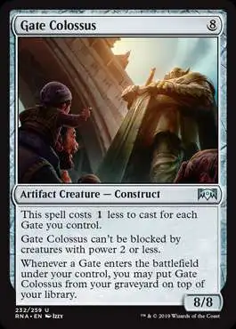 MtG Trading Card Game Ravnica Allegiance Uncommon Gate Colossus #232