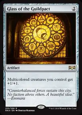 MtG Trading Card Game Ravnica Allegiance Rare Glass of the Guildpact #233