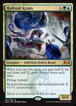 MtG Trading Card Game Ravnica Allegiance Mythic Rare Hydroid Krasis #183