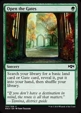 MtG Trading Card Game Ravnica Allegiance Common Open the Gates #133