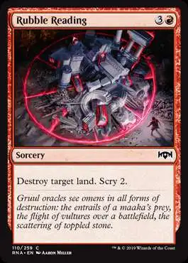 MtG Trading Card Game Ravnica Allegiance Common Foil Rubble Reading #110