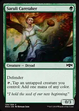 MtG Trading Card Game Ravnica Allegiance Common Foil Saruli Caretaker #139