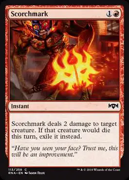 MtG Trading Card Game Ravnica Allegiance Common Scorchmark #113