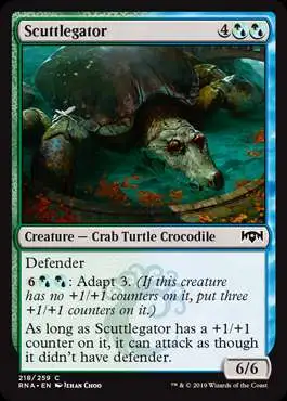 MtG Trading Card Game Ravnica Allegiance Common Scuttlegator #218