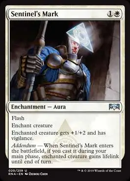 MtG Trading Card Game Ravnica Allegiance Uncommon Foil Sentinel's Mark #20