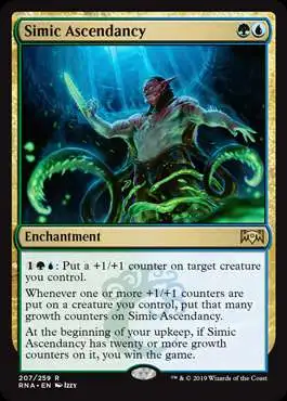 MtG Trading Card Game Ravnica Allegiance Rare Simic Ascendancy #207