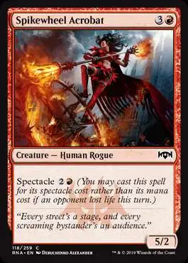 MtG Trading Card Game Ravnica Allegiance Common Spikewheel Acrobat #118