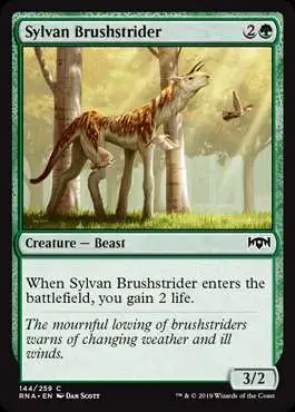 MtG Trading Card Game Ravnica Allegiance Common Sylvan Brushstrider #144