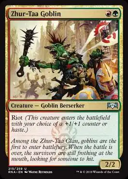 MtG Trading Card Game Ravnica Allegiance Uncommon Zhur-Taa Goblin #215