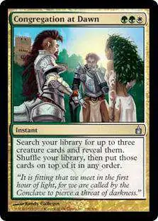 MtG Trading Card Game Ravnica: City of Guilds Uncommon Foil Congregation at Dawn #198