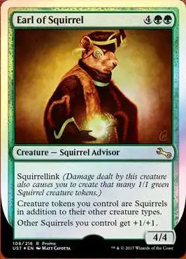 MtG Prerelease & Release Promo Earl of Squirrel #108 [Unstable Release Promo Foil]