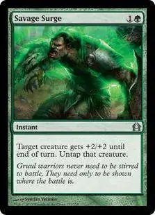 green buff cards mtg Magic The Gathering Trading Card Game Return to Ravnica Single Card Uncommon Savage Surge 133 mtg best buff cards CommanDollar