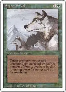 MtG Revised Rare Aspect of Wolf #186