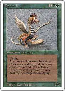 MtG Revised Rare Cockatrice #189