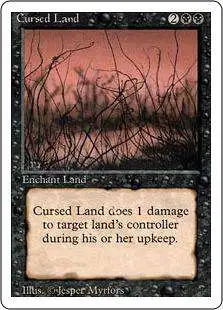 MtG Revised Uncommon Cursed Land #98