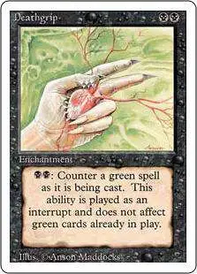 MtG Revised Uncommon Deathgrip #101