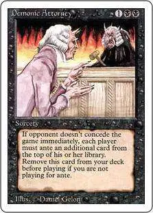 MtG Revised Rare Demonic Attorney #103