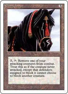 MtG Revised Rare Ebony Horse #247