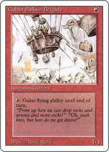 MtG Revised Uncommon Goblin Balloon Brigade #154