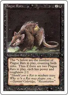 MtG Revised Common Plague Rats #123