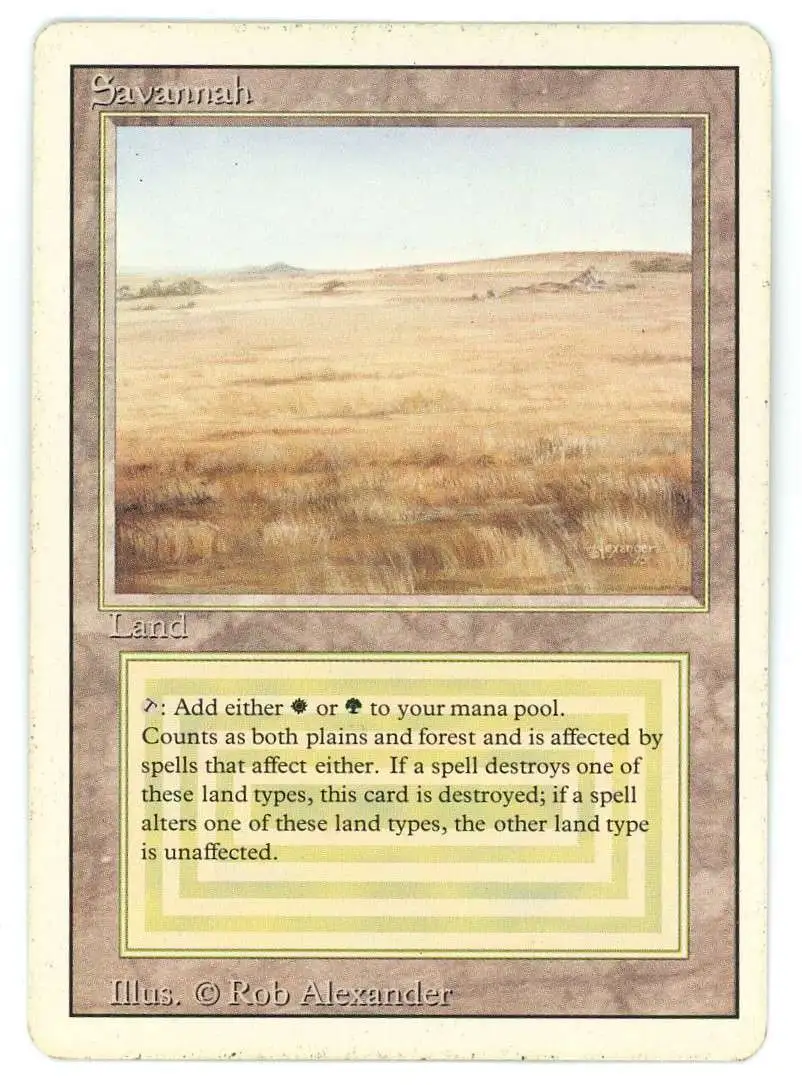 MtG Revised Rare Savannah [EX-NM]