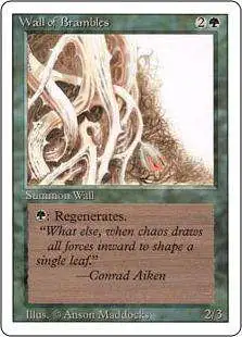MtG Revised Uncommon Wall of Brambles #224