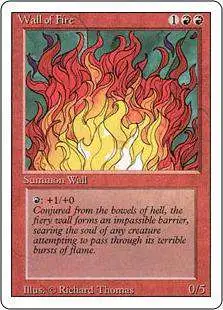 MtG Revised Uncommon Wall of Fire #183