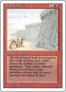MtG Revised Uncommon Wall of Stone #184