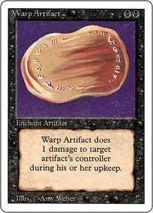 Magic The Gathering Revised Single Card Rare Warp Artifact 135 - ToyWiz Magic The Gathering Revised Single Card Rare Warp Artifact 135 - ToyWiz