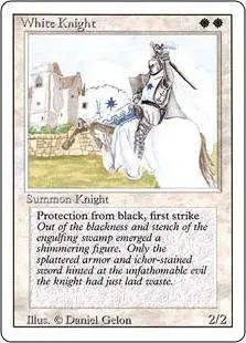Magic The Gathering Revised Single Card Uncommon White Knight 44 Moderately Played - ToyWiz Magic The Gathering Revised Single Card Uncommon White Knight 44 Moderately Played - ToyWiz