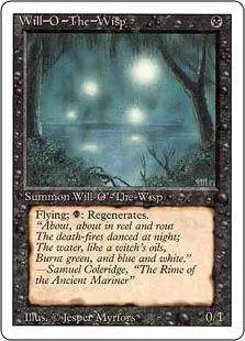 MtG Revised Rare Will-o'-the-Wisp #137 [Moderately Played]