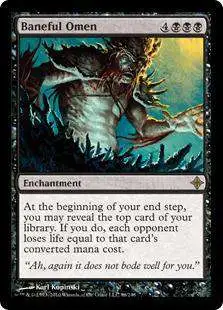 MtG Rise of the Eldrazi Rare Baneful Omen #96