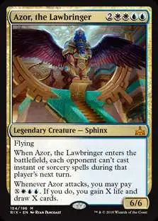 MtG Trading Card Game Rivals of Ixalan Mythic Rare Azor, the Lawbringer #154