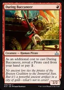 MtG Trading Card Game Rivals of Ixalan Uncommon Daring Buccaneer #98