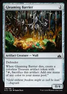 MtG Trading Card Game Rivals of Ixalan Common Gleaming Barrier #178